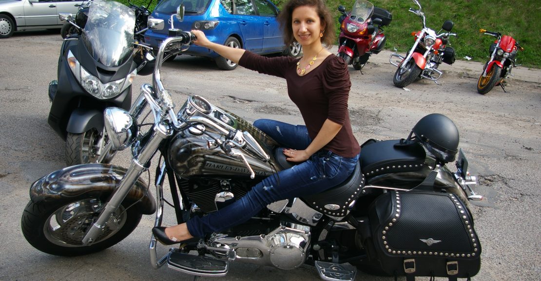 Motociklininkė